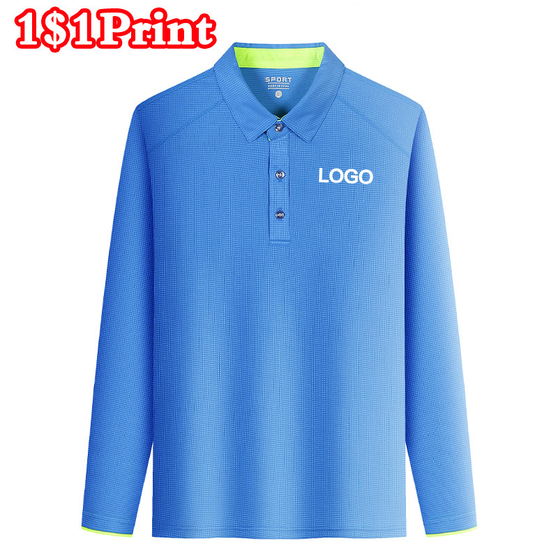 Embroidery Logo - قميص بولو رياضي بأكمام طويلة مع