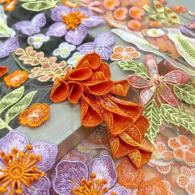 Embroidery Yellow Flower - عالية الكثافة الرياح الصفراء الرنين اليد