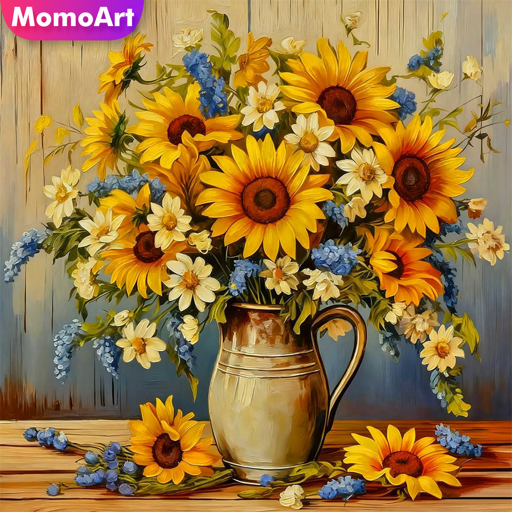 Embroidery Unique Design - طقم تطريز موموآرت بتصميم عباد الشمس