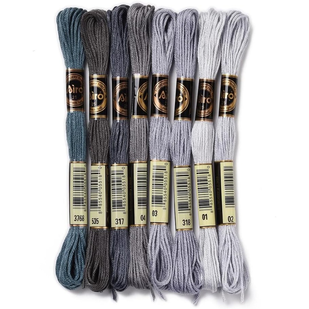 Embroidery Yarn - 8 شلات 70 ياردة أساور الصداقة