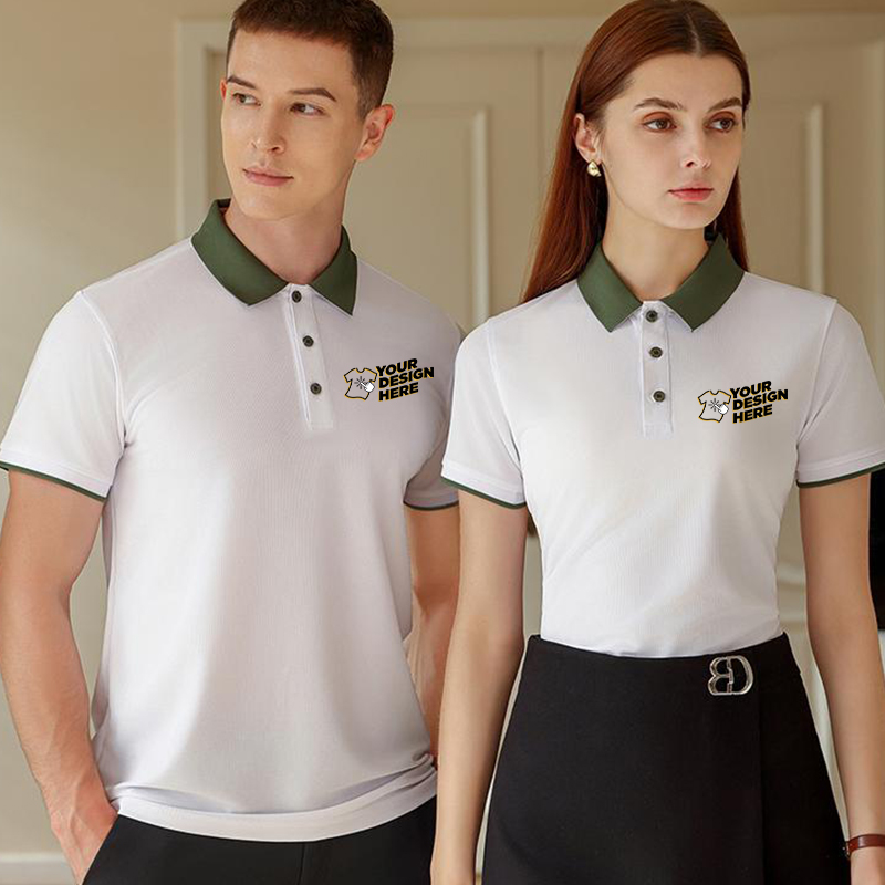 Embroidery Logo - قميص بولو كتلة الألوان - طباعة