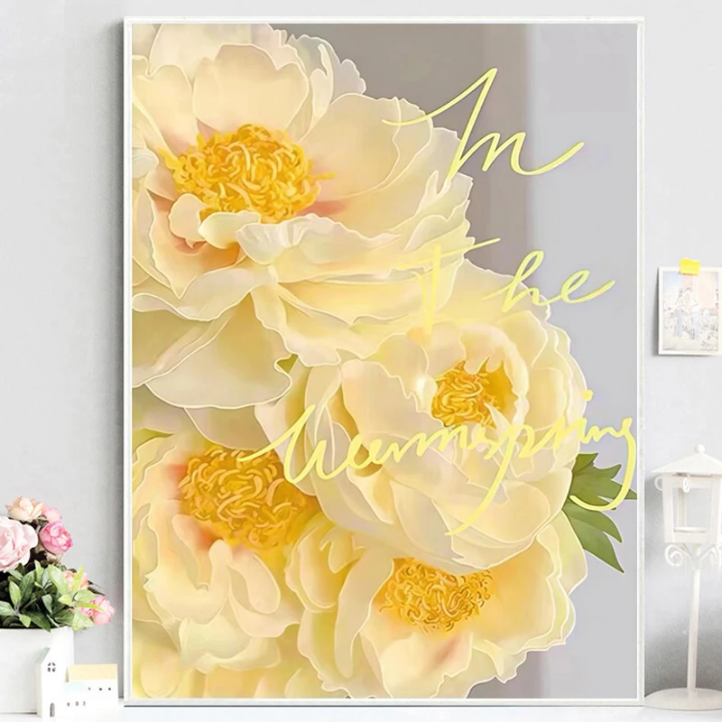 Embroidery Yellow Flower - الزهور الصفراء 5D الماس اللوحة كامل
