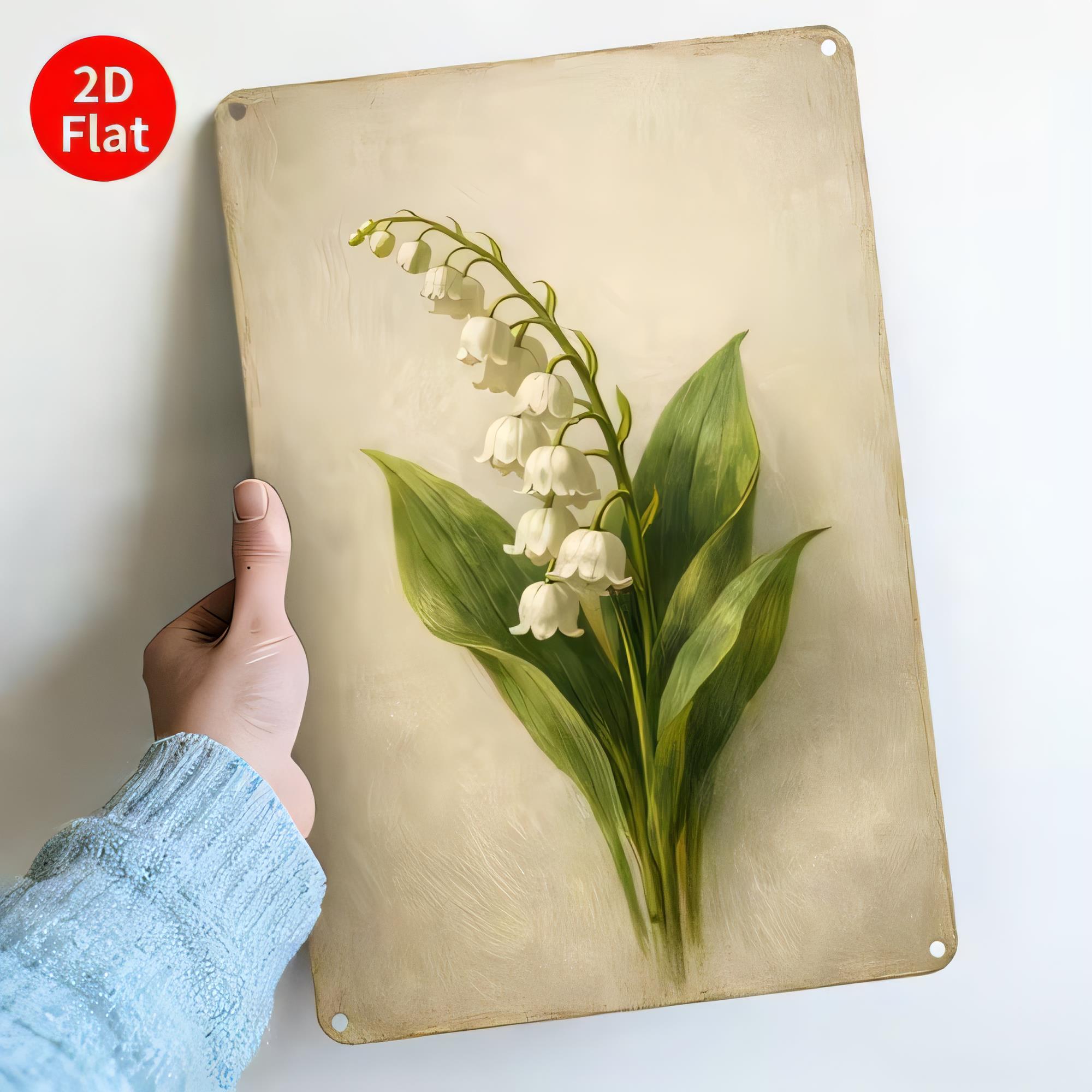 Embroidery Garden - لافتة معدنية، لوحة جدارية معدنية بتصميم