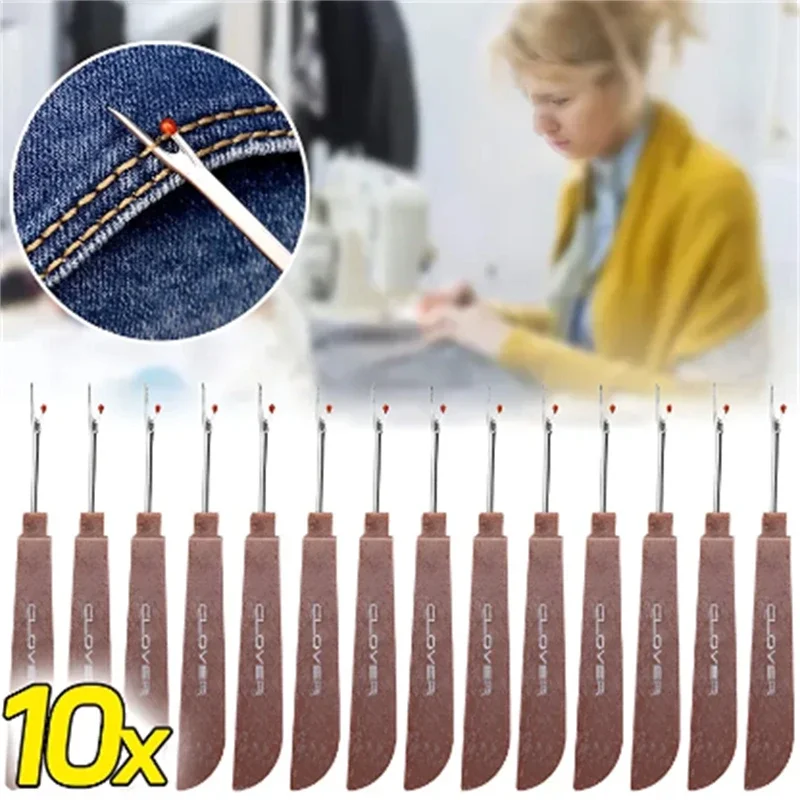 Embroidery Removal Tool - 1/10 قطعة قاطع الخيوط الصلب مقبض