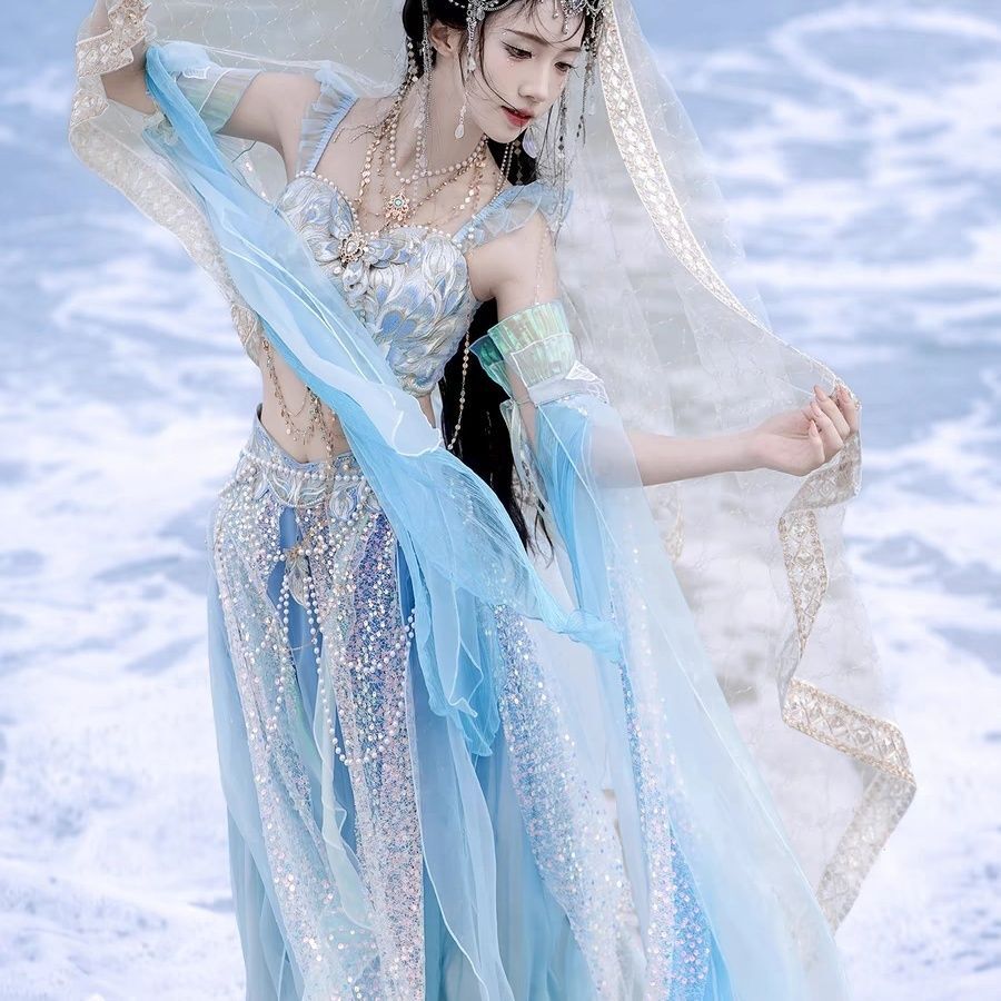 Embroidery Dress - فستان هانفو جديد أنيق بتصميم حورية