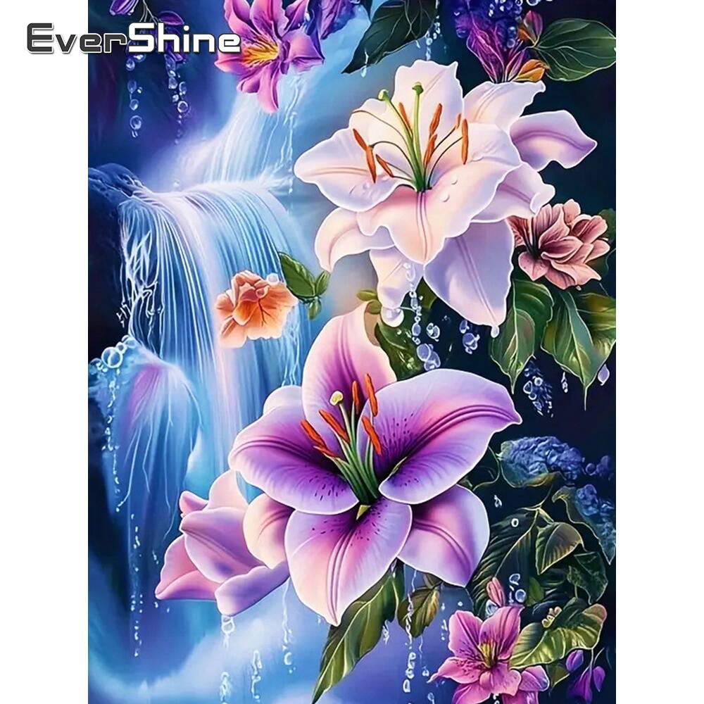 Embroidery Flower - Evershine الماس اللوحة الحب القلب حجر