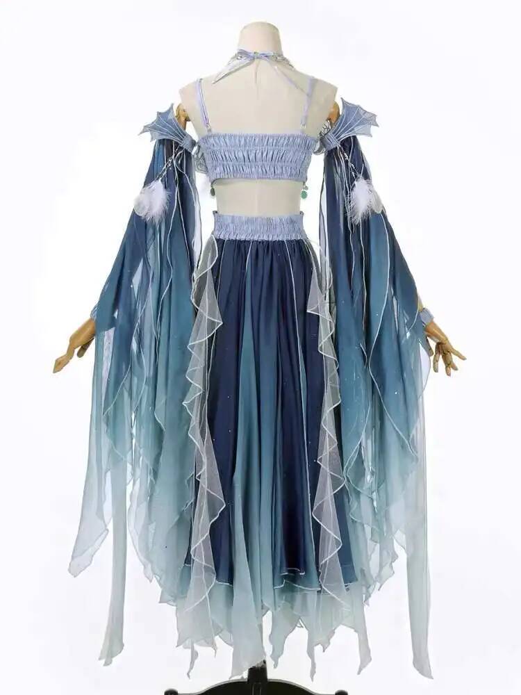 فستان أزرق فريد بتطريز ثقيل، ب - مراجعة Embroidery Dress وسعره