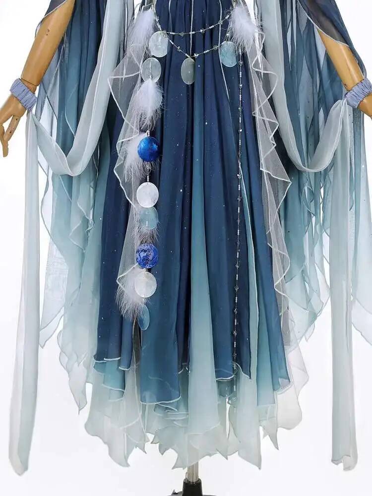 فستان أزرق فريد بتطريز ثقيل، ب - مراجعة Embroidery Dress وسعره