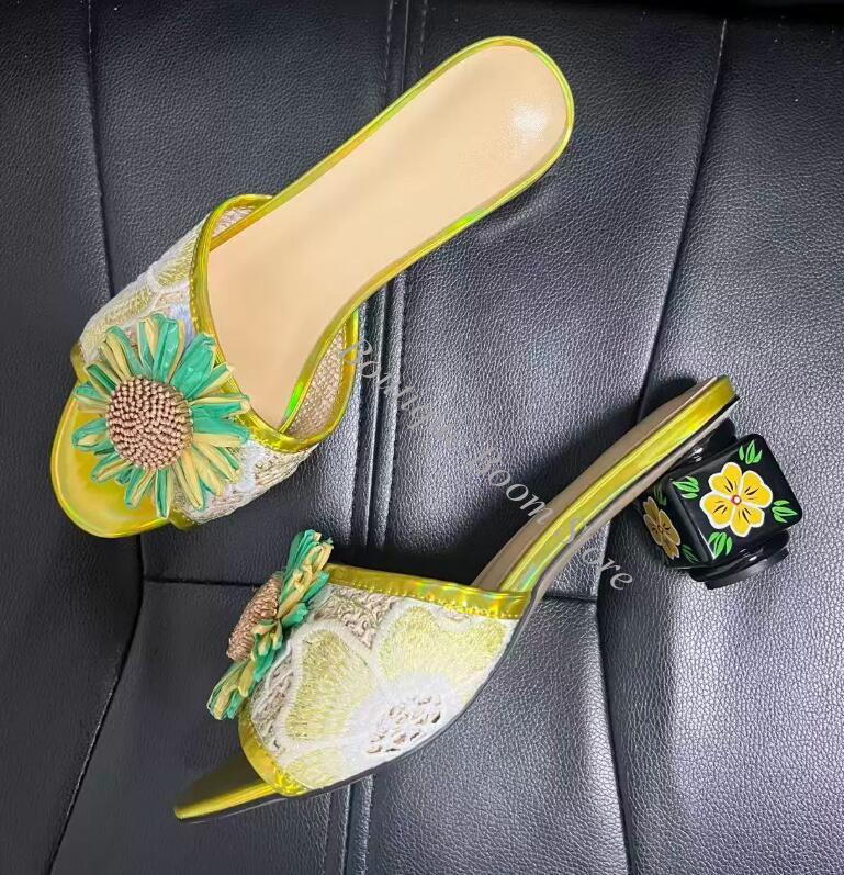 صندل نسائي مزين بتطريز زهور دا - مراجعة Embroidery Flower وسعره