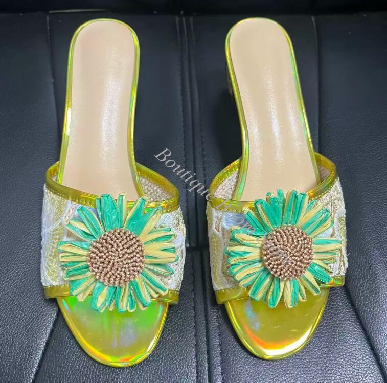 صندل نسائي مزين بتطريز زهور دا - مراجعة Embroidery Flower وسعره
