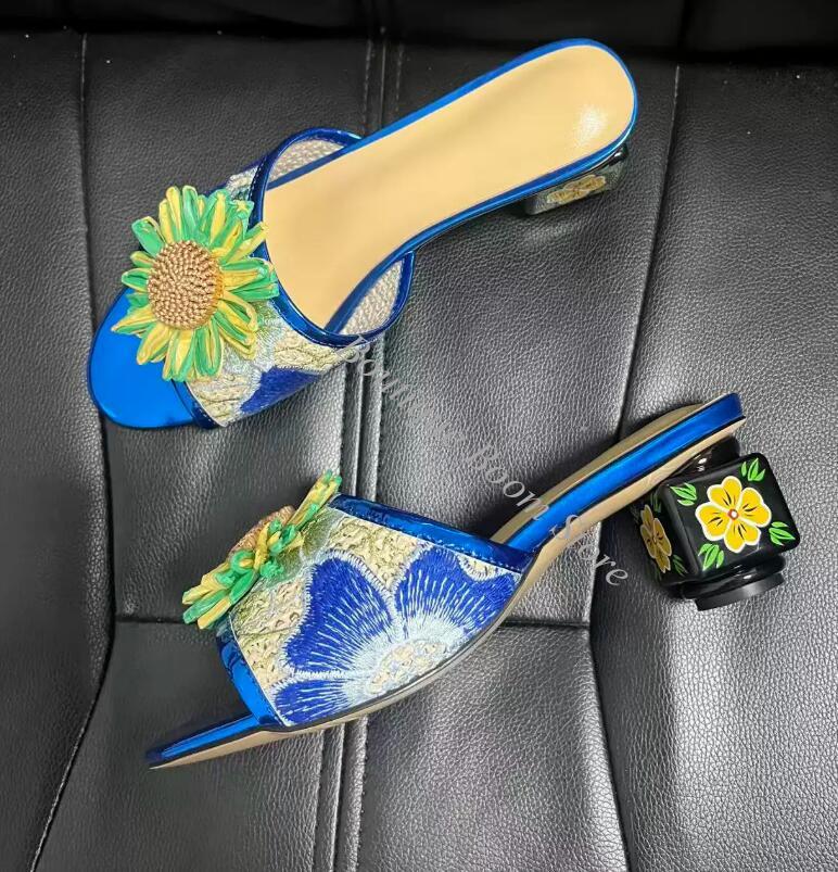 صندل نسائي مزين بتطريز زهور دا - مراجعة Embroidery Flower وسعره