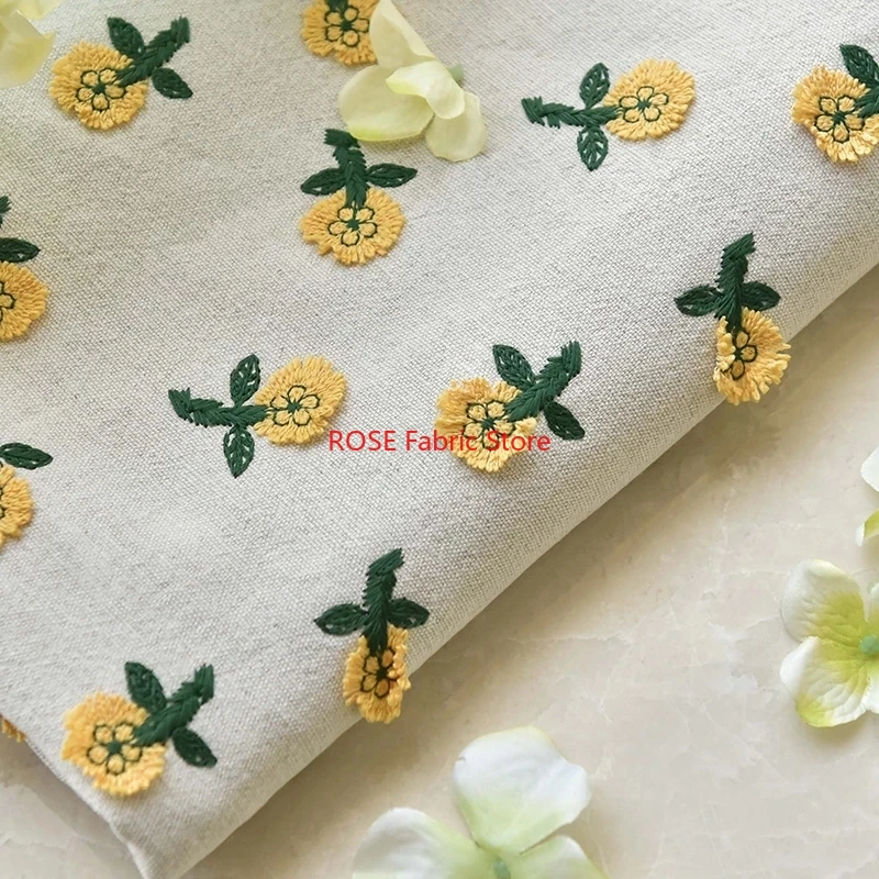Ins-Inspired 3D زهرة صفراء صغي - مراجعة Embroidery Yellow Flower وسعره