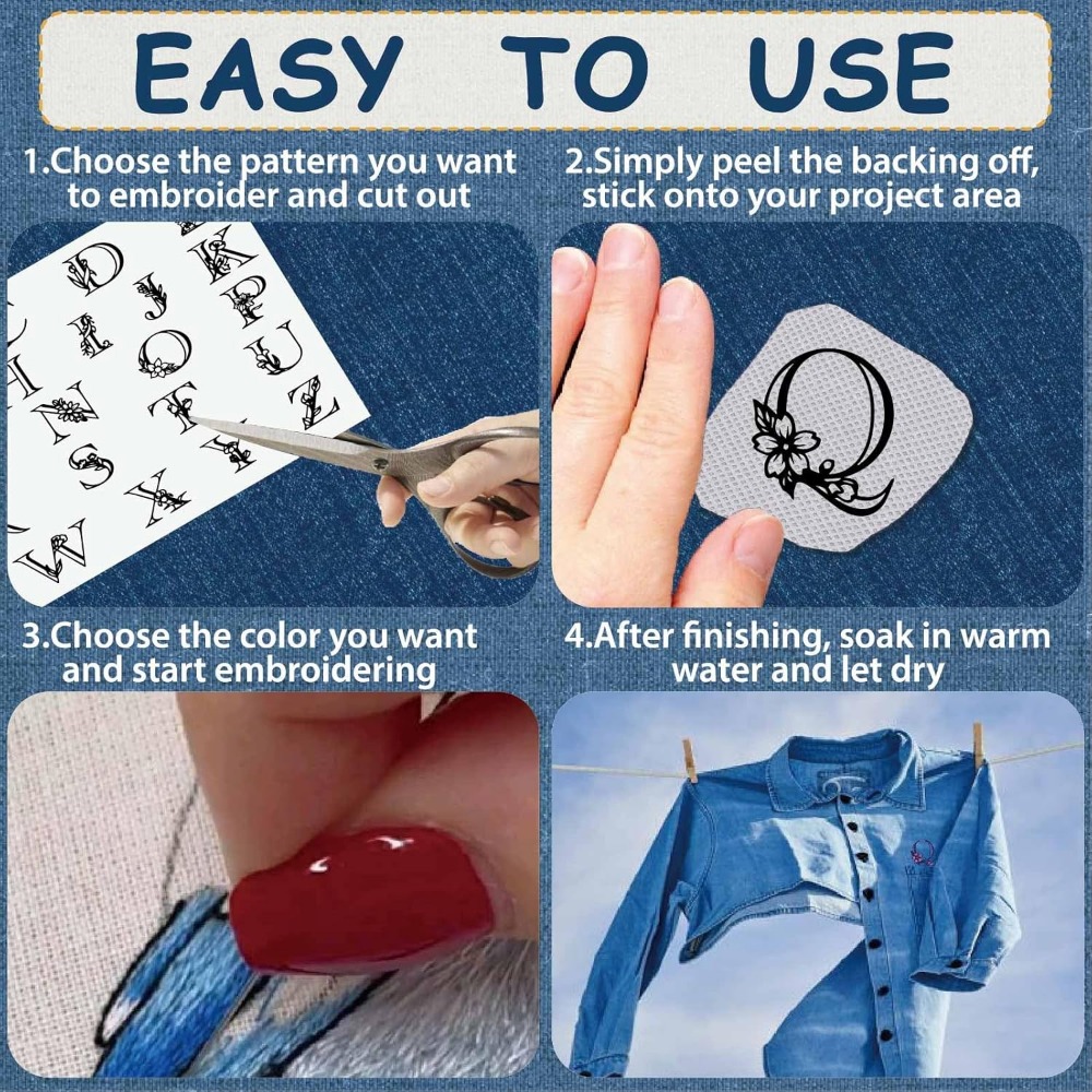 مثبتات التطريز القابلة للذوبان - مراجعة Embroidery Kit وسعره