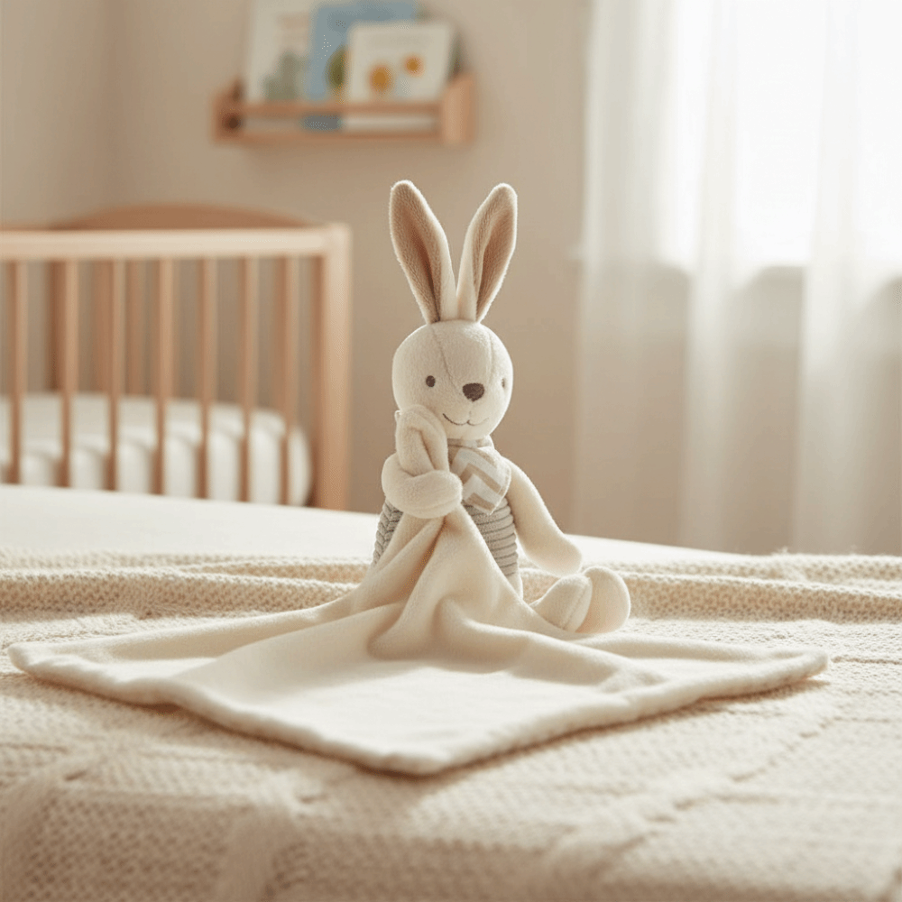 منشفة لعاب للرضع على شكل أرنب  - مراجعة Embroidery Rabbit وسعره