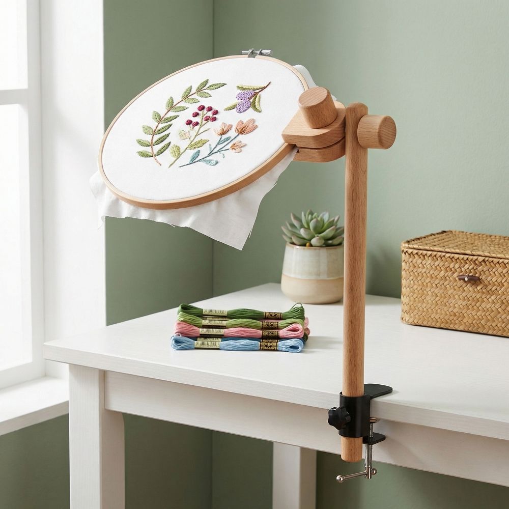 حامل إطار تطريز من خشب الزان ق - مراجعة Embroidery Zone وسعره