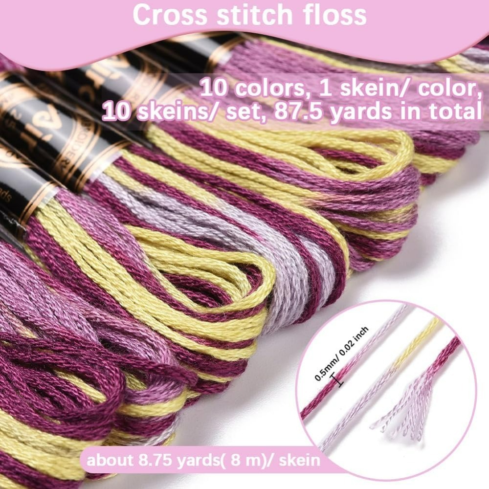 6 السواحل الأرجواني متنوعة الت - مراجعة Embroidery Kit وسعره