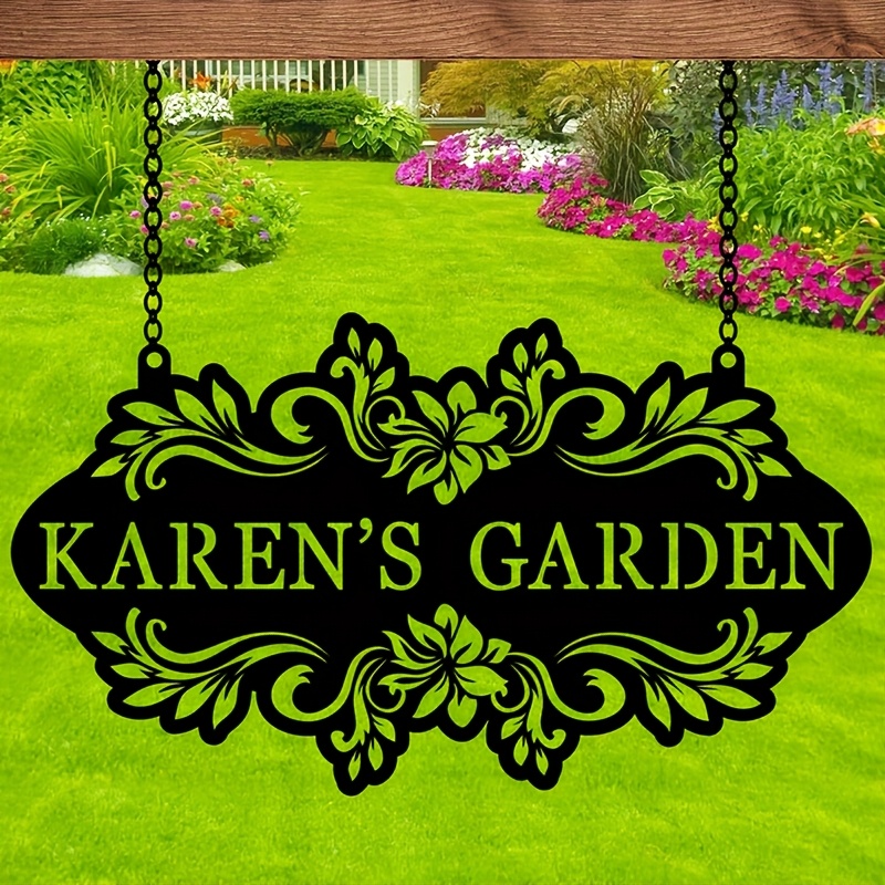 لافتة فنية معدنية مخصصة بالاسم - مراجعة Embroidery Garden وسعره