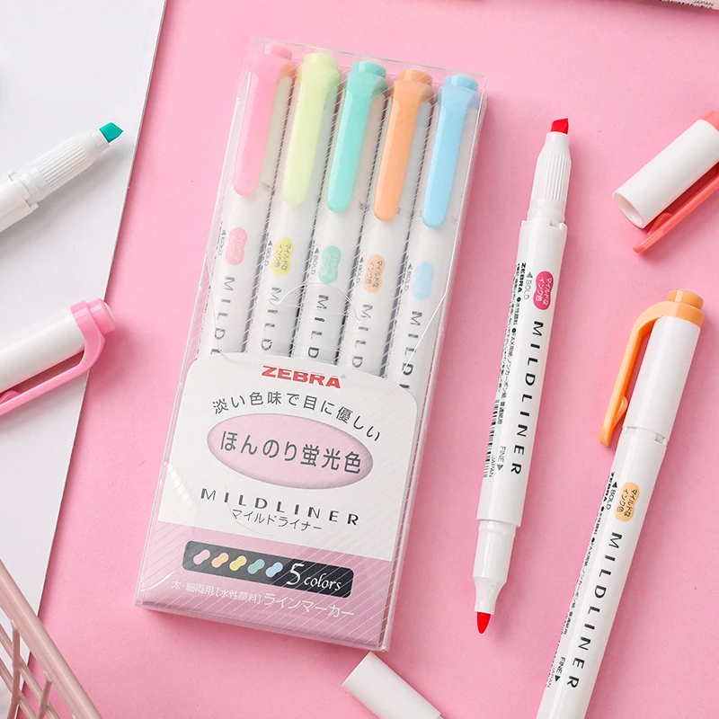 زيبرا-Mildliner قلم تمييز مجمو - مراجعة Zebra Pen Mildliner وسعره