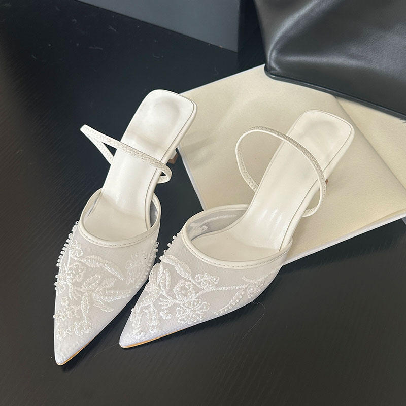 2026 صنادل Slingback أنيقة الن - مراجعة Embroidery Flower وسعره