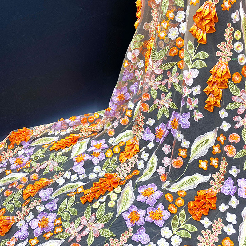 عالية الكثافة الرياح الصفراء ا - مراجعة Embroidery Yellow Flower وسعره