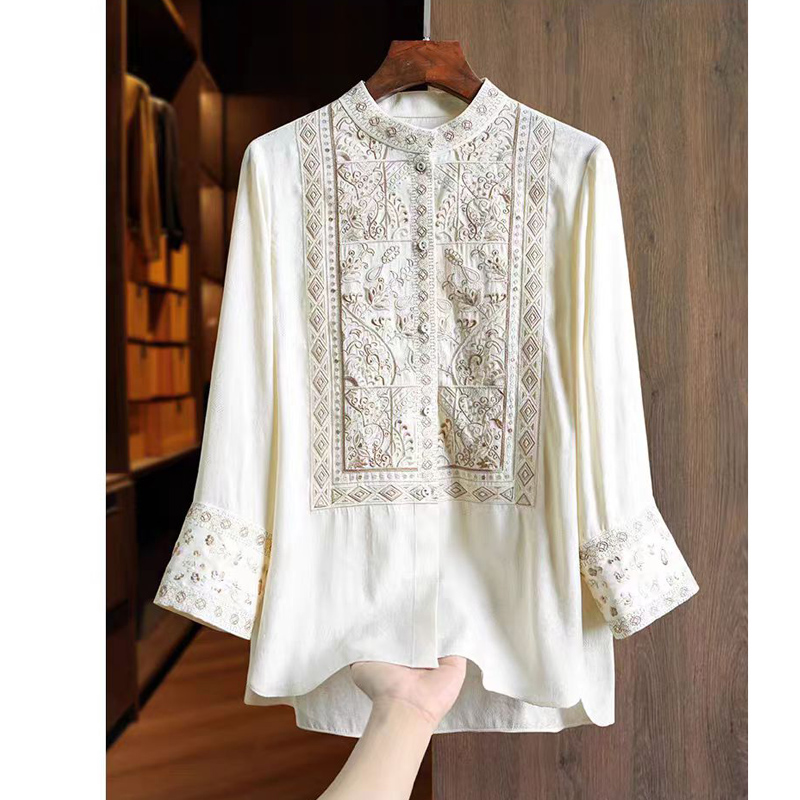 قميص صيفي جديد بتصميم صيني من  - مراجعة Embroidery Unique Design وسعره