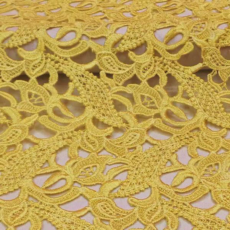 الراقية الدانتيل القماش الأصفر - مراجعة Embroidery Yellow Flower وسعره