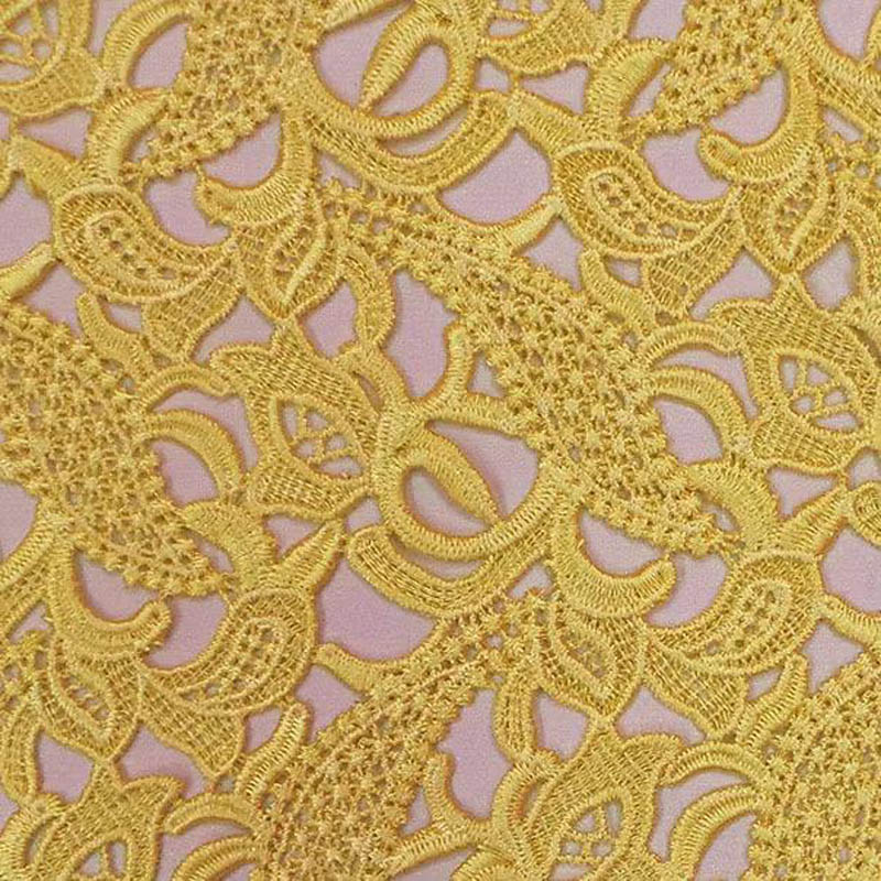 الراقية الدانتيل القماش الأصفر - مراجعة Embroidery Yellow Flower وسعره
