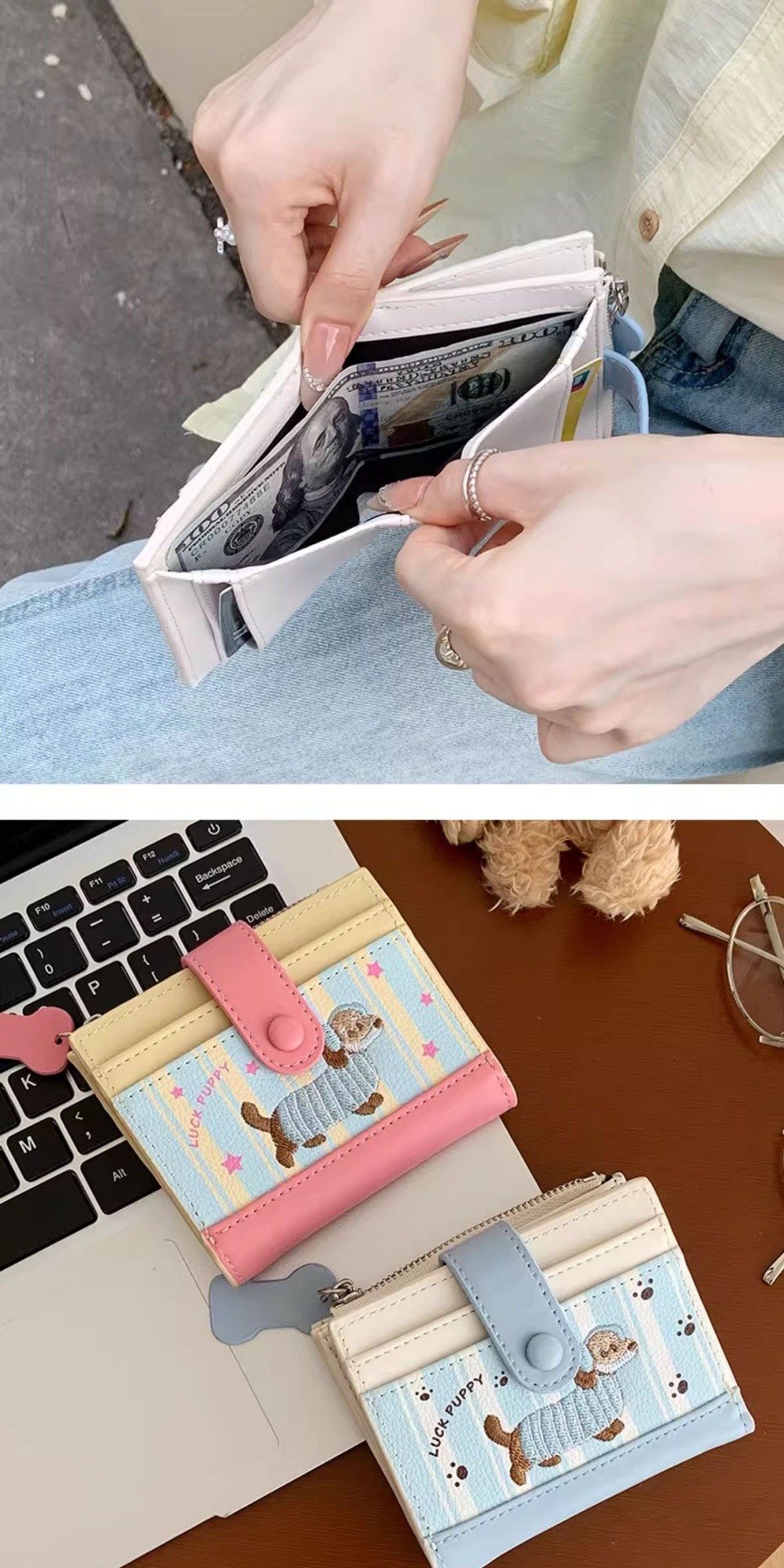 الكورية نمط الألماني التطريز م - مراجعة Embroidery Wallet وسعره