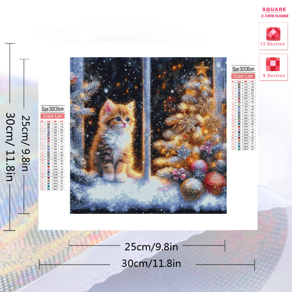 لوحة ماسية بتصميم قطة وحيوانات - مراجعة Embroidery Cat وسعره