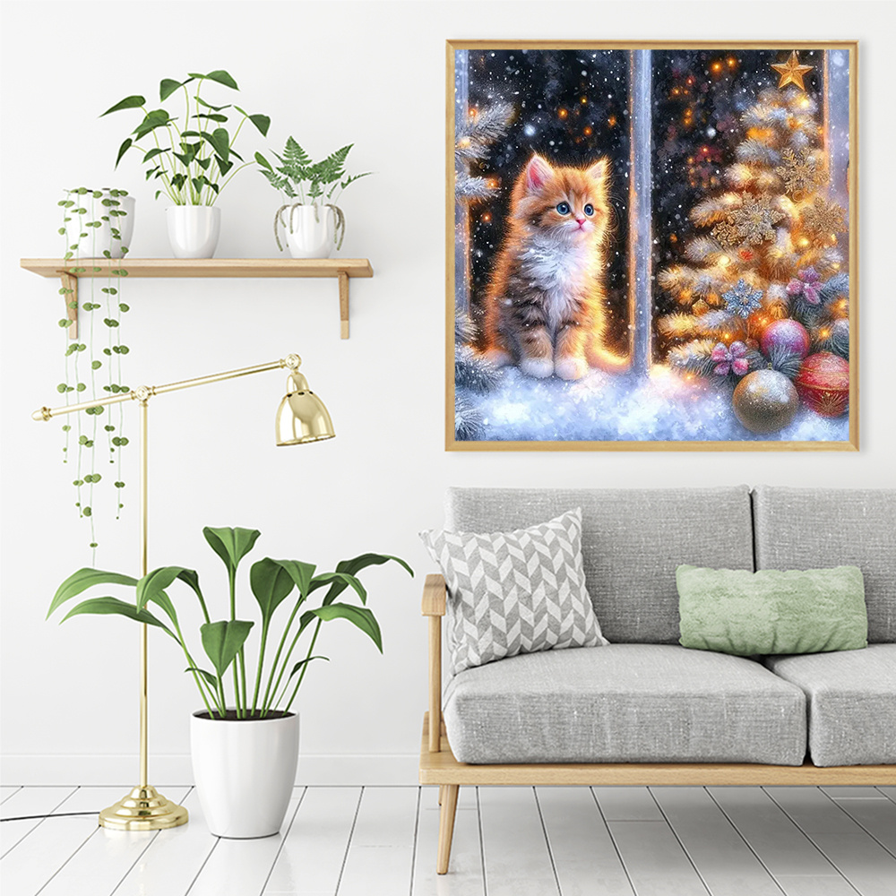 لوحة ماسية بتصميم قطة وحيوانات - مراجعة Embroidery Cat وسعره