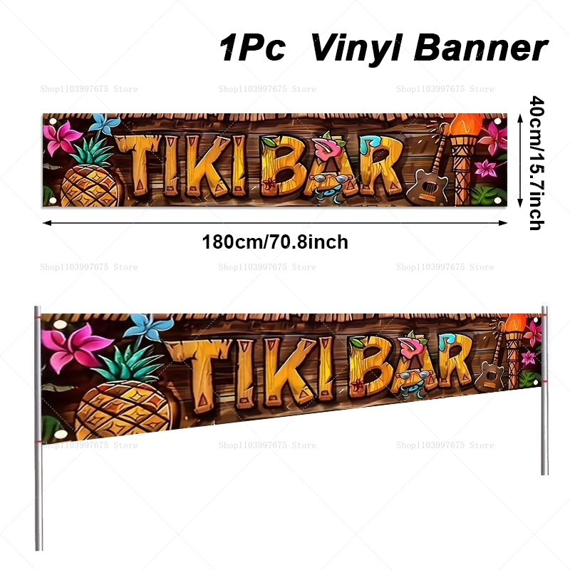 لافتة Tiki Bar الاستوائية لشاط - مراجعة Embroidery Garden وسعره