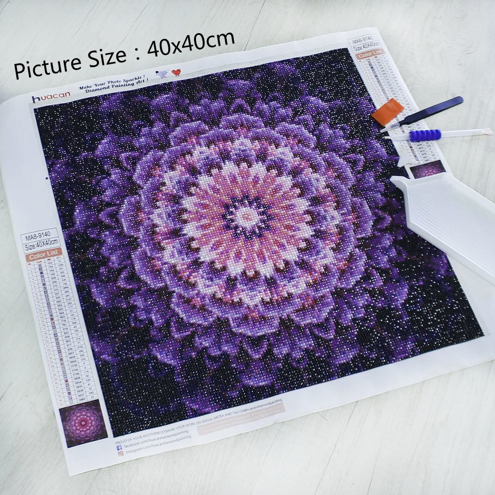 لوحة ماسية بدون إطار، 5D، تطري - مراجعة Embroidery Flower وسعره