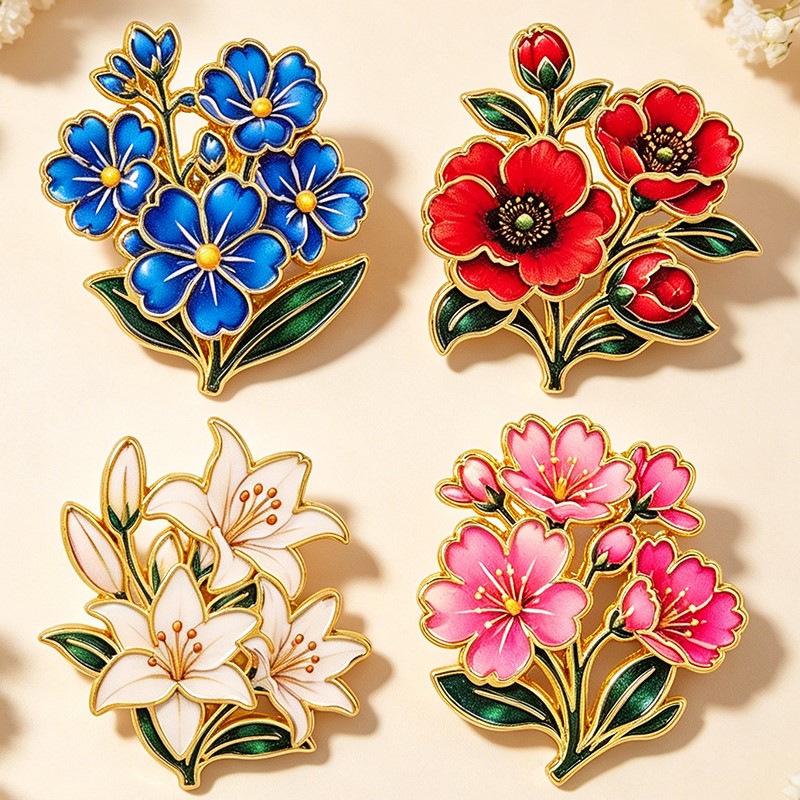 دبوس زخرفي مينا ملون بنمط زهور - مراجعة Embroidery Wallpaper وسعره