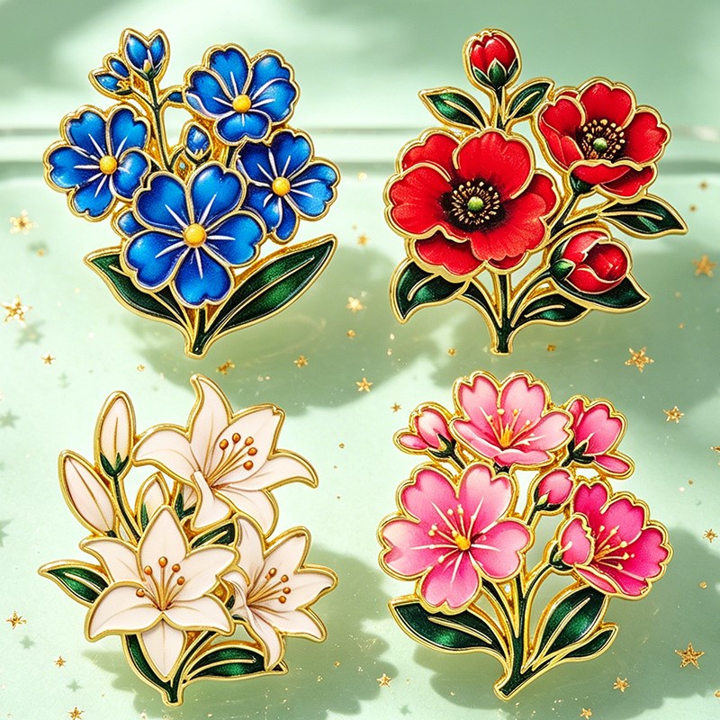 دبوس زخرفي مينا ملون بنمط زهور - مراجعة Embroidery Wallpaper وسعره