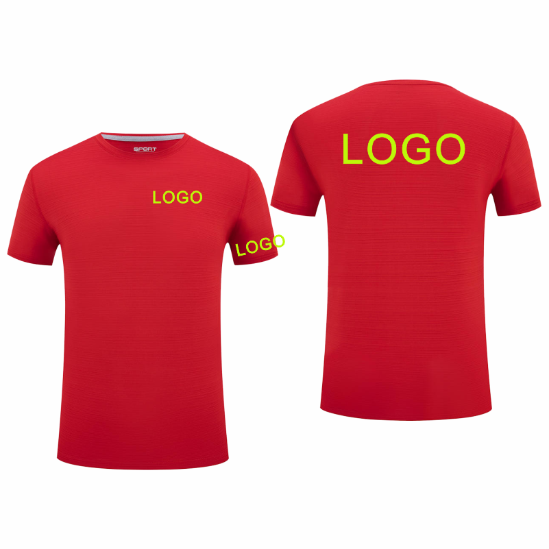 شعار مخصص جولة الرقبة قصيرة ال - مراجعة Embroidery Logo وسعره