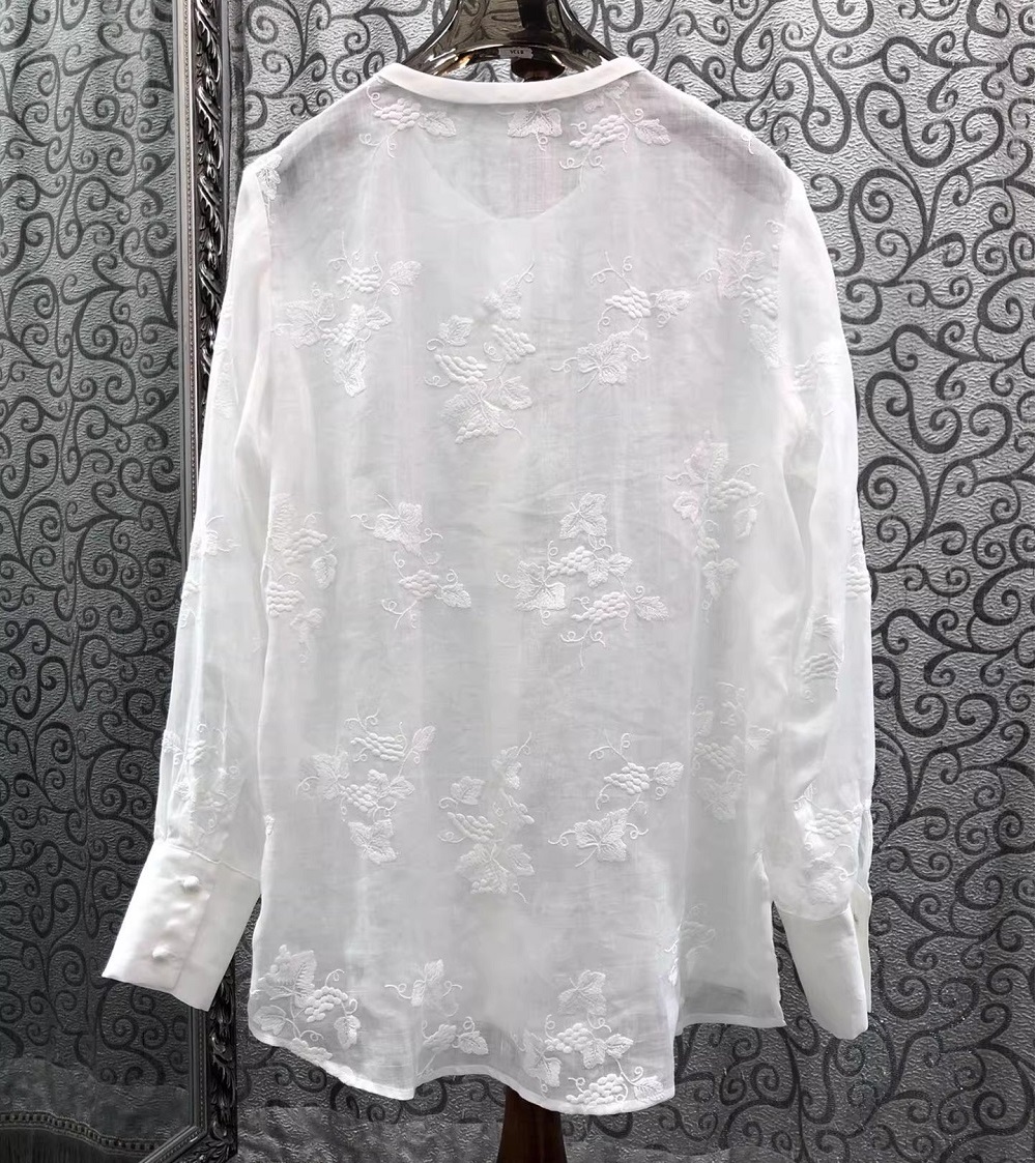 بلوزات نسائية عالية الجودة بتص - مراجعة Embroidery Yellow Flower وسعره